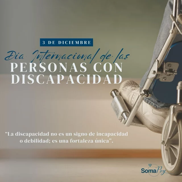 En SomaPsy creamos un ambiente de inclusión para el bienestar de todos nuestros pacientes. 🩵

#diainternacionaldelaspersonascondiscapacidad #somapsy #clinicadepsicologia #inclusion #psicologia #psicologosmexico #neuropsicologia #rehabilitaciónneuropsicológica #discapacidad #terapiacognitivoconductual #tratamientointegral #neurorehabilitation #cdmx