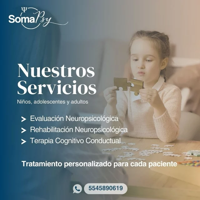 Escríbenos para conocer más sobre nuestros servicios 🤗

#somapsy #psicologosmexico #neuropsicologiaclinica #psicoterapia #terapiacognitivoconductual #evaluacionpsicologica #evaluacionneuropsicologica #trastornosdelneurodesarrollo #demencias #trastornosmentales #saludmental #saludmentalyemocional #saludmentalyfisica #clinicadepsicologia